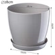 Квітковий горщик з підставкою Kadax Agen 28 см Сірий (K1070) - зображення 2
