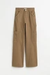 Жіночі штани H&M 210243-3 38(165/72) темно-бежевий 2102430004 - зображення 1
