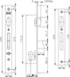 Врізний замок з роликом та автоматичним ригелем KALE 255U-25 (25 мм) (255-U-25) - зображення 3