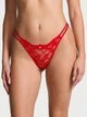 Женские трусики Victoria’s Secret (7391839126975) Twinkle Strap Lace Brazilian XS красные - изображение 1