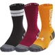 Шкарпетки Under Armour PERFORMANCE TECH 3PK CREW SOCKS чорні, бордові, оранжеві (3 пари) XL 1379515-625 - зображення 1