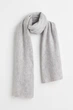 Вязаный шарф H&M 1089634004c48 One size серый (100002636) - изображение 1