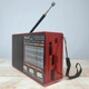 Радиоприемник Golon RX от сети, аккумулятора, батареек с фонариком USB TF microCD картридер красный (6688) - изображение 5