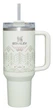 Термочашка стальная с двойной вакуумной изоляцией Stanley Quencher H2.0 Flowstate 1,18 л Pale Stone Winterscape - изображение 1