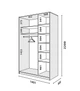 Шкаф купе двухдверный LOFT (140.1х60х220) Бетон - изображение 2