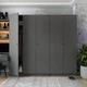 Комплект шкафов для одежды Doros Промо (2 шт.) 225х48х204 см Графит (DRS-011213) - изображение 1
