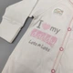 Чоловічки для немовлят Верес I love daddy 101.81-4.56 Молочний з рожевим 62р - изображение 2