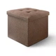 Пуф для зберігання текстильний TH-03 BROWN - зображення 1