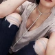 Ланцюжок-чокер зі стразами Honey Fashion Accessories сріблястий (12-245) - изображение 7