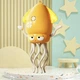 Музыкальный осьминог интерактивная развивающая игрушка Tummy Time Octopus Танцующий Кальмар с функцией распознавания препятствий Желтый - изображение 1