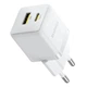 МЗП Baseus Palm Fast Charger 20W (1USB-A/1C) (P10111608) Moon White - зображення 3