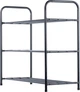 Regał na buty Vilde metalowy 3-poziomowy Czarny 63 x 28 x 60 cm (5904316475505) - obraz 1