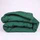 Ковдра шовкова MirSon №141 Сolor Fun Line 17-0612 Stripe Emerald Silk Kapok 140x205 см Зима (2200010860573) - зображення 1