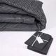 Одеяло шерстяное MirSon №160 Сolor Fun Line 17-0611 Stripe Black Woollen 140x205 см Лето (2200010859133) - изображение 4