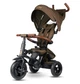 Трехколесный детский складной велосипед Tri-Cycle RITO DELUXE 5-в-1 коричневый прогулочный трансформер от 12 месяцев с родительской ручкой защитным козырьком и надувными колесами 10″ - изображение 1