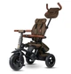Трехколесный детский складной велосипед Tri-Cycle RITO DELUXE 5-в-1 коричневый прогулочный трансформер от 12 месяцев с родительской ручкой защитным козырьком и надувными колесами 10″ - изображение 2