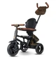 Трехколесный детский складной велосипед Tri-Cycle RITO DELUXE 5-в-1 коричневый прогулочный трансформер от 12 месяцев с родительской ручкой защитным козырьком и надувными колесами 10″ - изображение 3