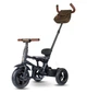 Трехколесный детский складной велосипед Tri-Cycle RITO DELUXE 5-в-1 коричневый прогулочный трансформер от 12 месяцев с родительской ручкой защитным козырьком и надувными колесами 10″ - изображение 4