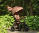 Трехколесный детский складной велосипед Tri-Cycle RITO DELUXE 5-в-1 коричневый прогулочный трансформер от 12 месяцев с родительской ручкой защитным козырьком и надувными колесами 10″ - изображение 10