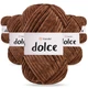Упаковка YarnArt Dolce, Коричневий №791 - 5 мотків по 100 г 120 м, плюшева пряжа для іграшок, пледів і аксесуарів - зображення 1