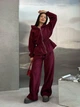 Жіночий теплий костюм (кофта+штани) Uaclothes 48-52 Бордовий (like36275-166991361) - изображение 1