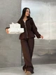 Жіночий теплий костюм (кофта+штани) Uaclothes 48-52 Коричневий (like36273-166971361) - изображение 3