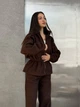 Жіночий теплий костюм (кофта+штани) Uaclothes 48-52 Коричневий (like36273-166971361) - изображение 5