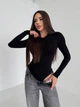 Жіночий однотонний силуетний боді Uaclothes 46-48 Чорний (like36306-167291350) - изображение 2