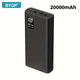 Повербанк BYGP 20000 mAh з швидкою зарядкою PD/QC та LED-дисплеєм чорний POBBL20 - зображення 1