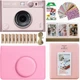 Набор камера моментальной печати Fujifilm Instax Mini Evo Hybrid Gentle Rose + чехол + фотопленка 20 шт + фотоальбом 64 + наклейки 20 шт + светодиодная фоторамка 3 в 1 - изображение 1