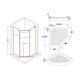 Душова кабіна Lidz Dozorca SC90x90.CRM.LOW.TR, скло прозоре 6 мм - изображение 2