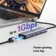 USB-хаб UGREEN CM512 USB-C to 3xUSB 3.0 + HDMI 4K@30Hz + RJ-45 Gigabit + USB-C PD Power Port Space Gray (15598) - зображення 4