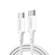 Кабель UGREEN L502 USB-C to USB-C PD 100W 5A Fast Charging Braided Cable 2m White (35221) - зображення 1