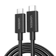Кабель UGREEN L703 USB-C to USB-C Thunderbolt 5 PD 3.1 120Gbps 240W 5A 16/8/4K 1m Black (45996) - изображение 1