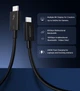 Кабель UGREEN L703 USB-C to USB-C Thunderbolt 5 PD 3.1 120Gbps 240W 5A 16/8/4K 1m Black (45996) - изображение 5