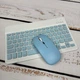 Комплект чохол з клавіатурою та мишкою ARM-Silicon iPad 11 (A16) 2025 Ukrainian, Blue/Yellow - изображение 5