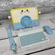 Комплект чохол з клавіатурою та мишкою ARM-Silicon iPad 11 (A16) 2025 Ukrainian, Blue/Yellow - изображение 9