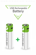 Акумулятори SMARTOOOLS AA 1.5V Li-ion Type-C, 2600 mWh, швидка зарядка 1.5 год, 2 шт + кабель - зображення 1
