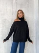 Светр з відкритим плечем, колір Чорний Fashion 9NC_277Black S 2000000978178 - изображение 1
