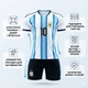 Детская футбольная форма сборной Аргентины Argentina Messi 10 25/26, размер 24 (рост 130–135 см), белая - изображение 2