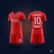 Дитяча футбольна форма PSG Paris Saint-Germain Dembélé 10 25/26, розмір 18 (зріст 105-115 см), червона - зображення 1