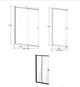 Шторка для ванни BESCO Easy Slide Black-2S 100x150 - изображение 4