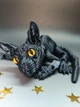 Кот Сфинкс большой подвижная игрушка кошка 37 см графит - изображение 3