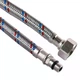 Шланг для змішувача Solomon М10х1/2″ 50 см, нержавіюча сталь, вкорочений (HY6201) - зображення 1