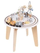 Stolik edukacyjny interaktywny drewniany dla dzieci EcoToys 5 w 1 Labirynt, mula, kolejka, lusterko (5905817007561) - obraz 1