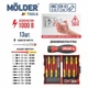 Діелектричний набір ізольованих викруток PH PZ SL Torx Molder CrV 6150 VDE 1000 В з тестером 13шт (MT35213) - зображення 3