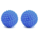 Шарики для стирки белья 2 шт Dryer Balls шипастые, диаметром 7см, голубые - изображение 1