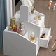 Большой DIY Органайзер для косметики и инструментов для макияжа с зеркалом на 5 секций, с выдвижными ящиками, 40х20х34,5 см, белый (COSM5477WH) - изображение 11