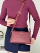 Жіноча сумка з екошкіри David Jones CM7815 - бордо - изображение 1