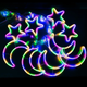 Светодиодная гирлянда на окно Луна и Звезды от сети 3м х 70см 9 фигур 9M-1 Xmas Мутицветная ( см11615 ) - изображение 7